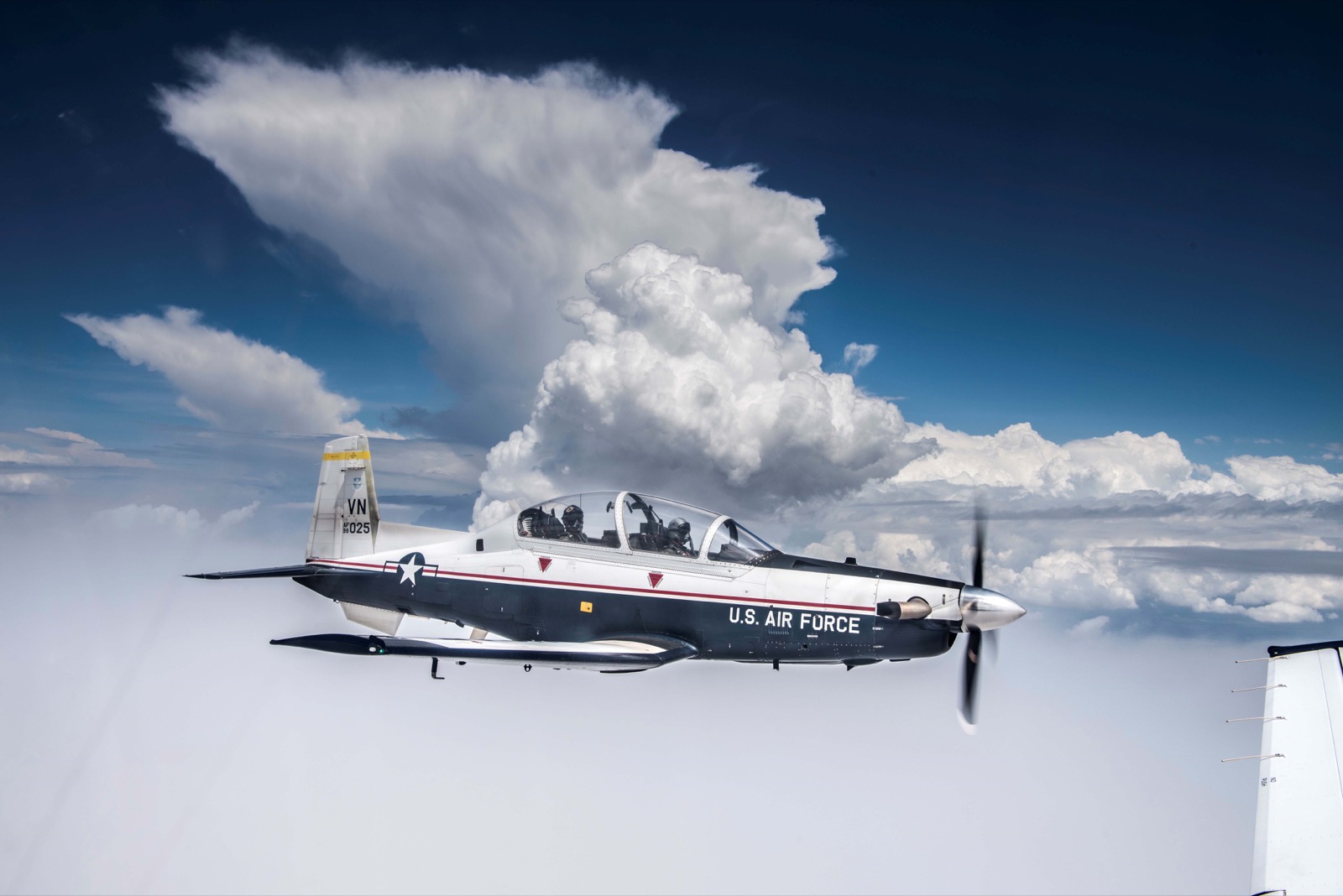 Vance T-6 aircraft in flight